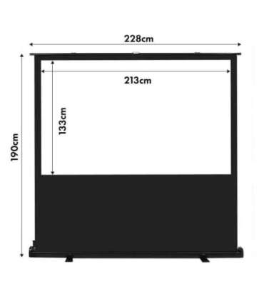 Maclean MC-213 Portable Projection Screen, Compact, Floor, 100", 16:10
