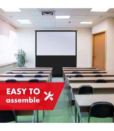 Maclean MC-213 Portable Projection Screen, Compact, Floor, 100", 16:10