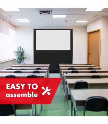 Maclean MC-212 Portable Projection Screen, Compact, Floor, 80", 16:10