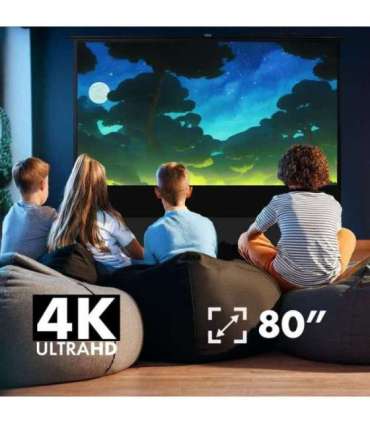 Maclean MC-212 Portable Projection Screen, Compact, Floor, 80", 16:10