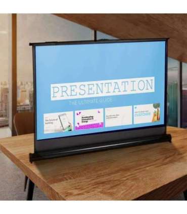 Maclean MC-961 Portable Projection Screen Compact 45" 4:3 Free-Standing Office Cinema