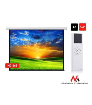 Electric motorized projector screen home cinema remote control Maclean MC-562