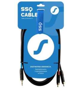SSQ MIJRCA3 SS-1423 Cable Mini Jack Stereo 3,5 mm - 2x RCA 3 m Black