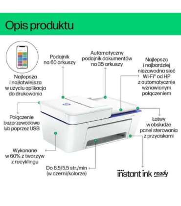 HP DeskJet 4230e Wireless All-in-One Color Printer, Instant Ink Copier, Scanner