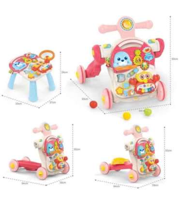 WOOPIE BABY tõukemänguasi (käimistugi), laste kõndija, hariv laud, tõukeratas, sõidumänguasi 4-ühes