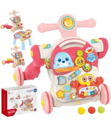 WOOPIE BABY tõukemänguasi (käimistugi), laste kõndija, hariv laud, tõukeratas, sõidumänguasi 4-ühes