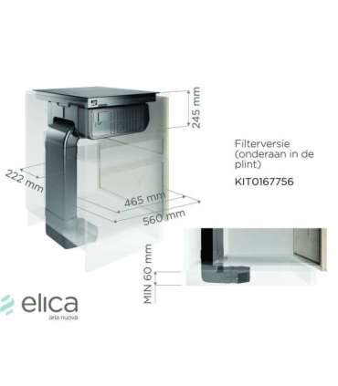 Hood accessory ELICA Recycling kit plinth-in for Nikolatesla FIT / FIT 3Z / FIT XL / PRIME S / ALPHA  (Filters included)