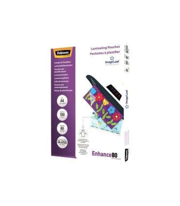 Fellowes Laminating Pouch PREMIUM A4 Clear Enhance 80 Micron thickness, 216x303 mm - A4, 100 pcs Unique