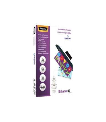 Fellowes Laminating Pouch PREMIUM A4 Clear Enhance 80 Micron thickness, 216x303 mm - A4, 100 pcs Unique