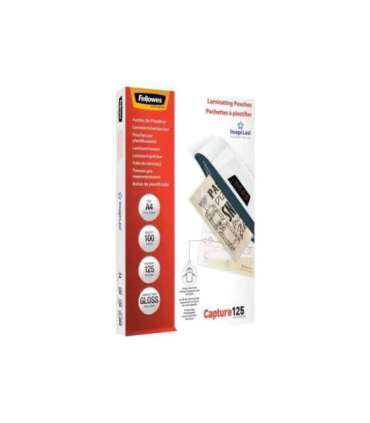 Fellowes Laminating Pouch PREMIUM A4 Glossy Thickness: 125 micron, Qty Per Pack: 100 pcs Ideal for notices,