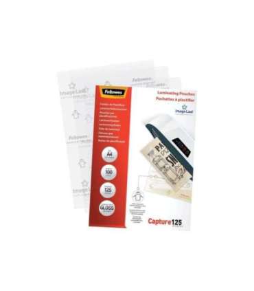 Fellowes Laminating Pouch PREMIUM A4 Glossy Thickness: 125 micron, Qty Per Pack: 100 pcs Ideal for notices,