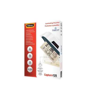 Fellowes Laminating Pouch PREMIUM A4 Glossy Thickness: 125 micron, Qty Per Pack: 100 pcs Ideal for notices,