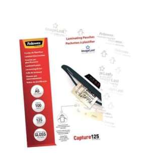 Fellowes Laminating Pouch A3 Glossy Thickness: 125 micron, Qty Per Pack: 100 pcs Ideal for notices, craft