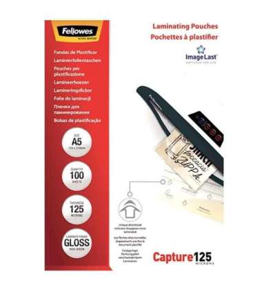 Fellowes Laminating Pouch A3 Glossy Thickness: 125 micron, Qty Per Pack: 100 pcs Ideal for notices, craft