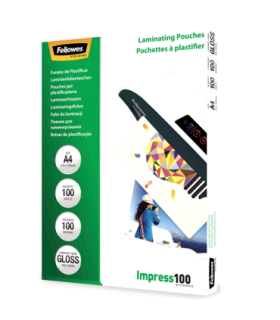 Fellowes Laminating Pouch A4 Clear Thickness: 100 micron, Qty Per Pack: 100 pcs Ideal for notices, craft