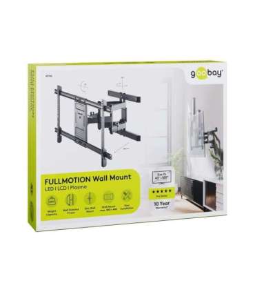 Goobay TV wall mount Pro FULLMOTION (XL), Black Goobay