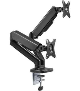 Goobay Double Monitor Mount with Gas Spring, Black
