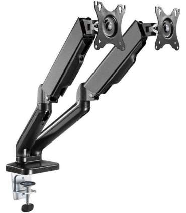 Goobay Double Monitor Mount with Gas Spring, Black