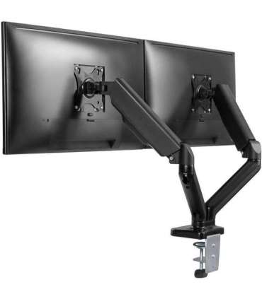 Goobay Double Monitor Mount with Gas Spring, Black