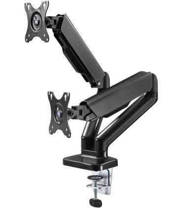 Goobay Double Monitor Mount with Gas Spring, Black