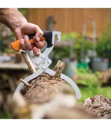 Fiskars Log Tong WoodXpert 303mm black orange (1003625)