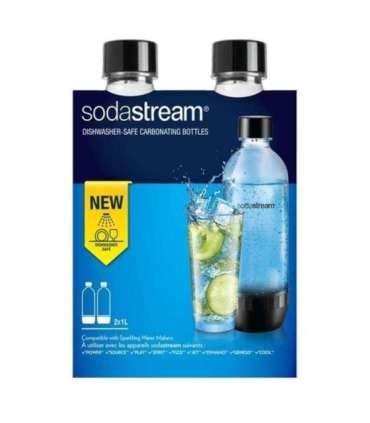 SodaStream PET Bottle Duo Pack (2 Bottles, 1L, black) (3000242)
