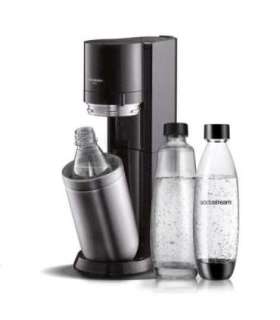 SodaStream Soda Maker DUO black Schwarz QC incl 1 Glas- Glas & 1 PET-Bottle PETBottle (1016812411)