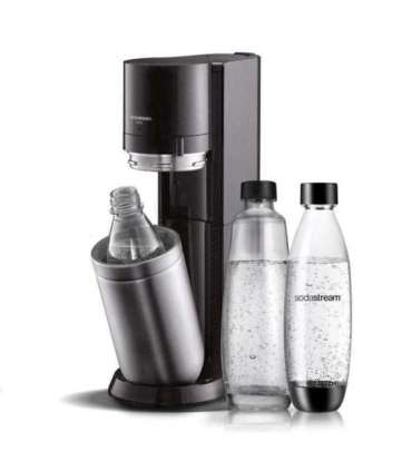 SodaStream Soda Maker DUO black Schwarz QC incl 1 Glas- Glas & 1 PET-Bottle PETBottle (1016812411)