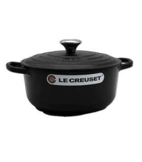 Le Creuset Signature Roaster round 20cm black Schwarz (21177200000430)