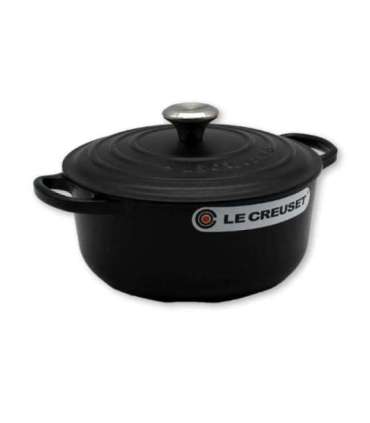 Le Creuset Signature Roaster round 20cm black Schwarz (21177200000430)