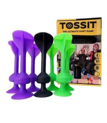Gra w rzutki z silikonowymi przyssawkami TOSSIT Zestaw Startowy, zielony i fioletowy