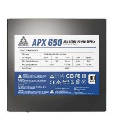Power Supply|MONTECH|APX 650W|650 W|APX650
