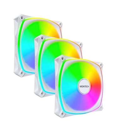 CASE FAN 120MM/RX120 PRO WHITE 3 IN 1 MONTECH