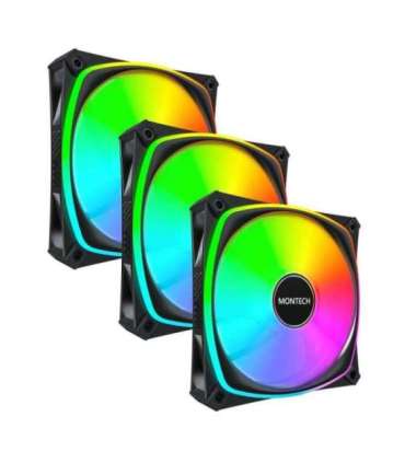 CASE FAN 120MM/AX120 PRO BLACK 3 IN 1 MONTECH