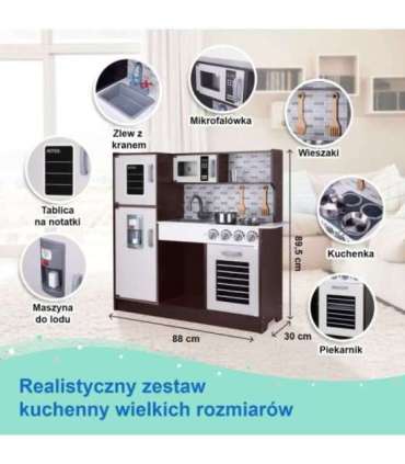 TOOKY TOY Kuchnia Drewniana Nowoczesna Akcesoria