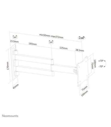TV SET ACC WALL MOUNT 10-24"/FPMA-W830BLACK NEOMOUNTS