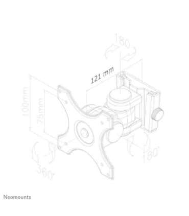 TV SET ACC WALL MOUNT 10-27"/FPMA-W250BLACK NEOMOUNTS