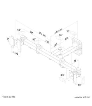 TV SET ACC WALL MOUNT BLACK/10-27" FPMA-W960D NEOMOUNTS
