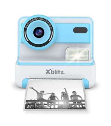 FLASH BLUE INSTANT CAMERA WITH THERMAL PRINTER FOR CHILDREN