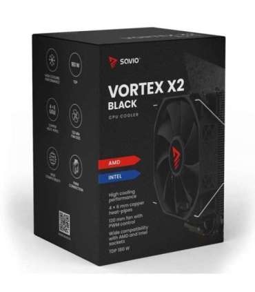 SAVIO VORTEX X2 BLACK CPU Cooler