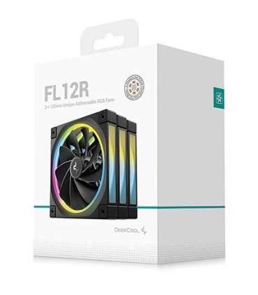 DeepCool FL12R-3 IN 1 Computer case Fan 12 cm Black 3 pc(s)