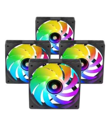 Mars Gaming MFSI4KIT computer cooling system Computer case Fan 12 cm Black