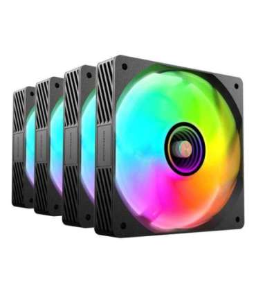 Mars Gaming MFSI4KIT computer cooling system Computer case Fan 12 cm Black