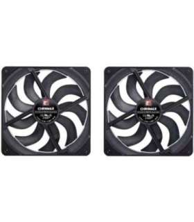 Noctua 140mm NF-A14x25 G2 PWM Sx2 PP chromax.black edition - dual fan set