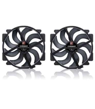 NF-A14x25r G2 PWM Sx2-PP chromax.black - dual fan set, black
