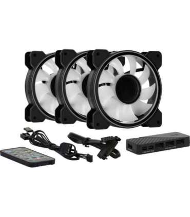 Aerocool Mirage 12 ARGB Pro Computer case Cooling set 12 cm Black