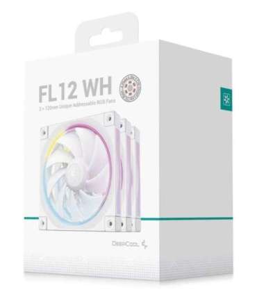 DeepCool FL12 WH-3 in 1 Computer case Fan 12 cm White 3 pc(s)