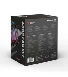 SAVIO FAN-01 4-pack 120mm ARGB fan including controller and remote control