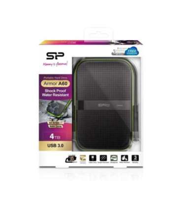 Silicon Power Armor A60 external hard drive 4000 GB Black, Green
