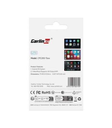 Carlinkit Adapter Wireless Lite S HDMI 4GB+32GB Android Auto/Carplay for Car Stereos Black